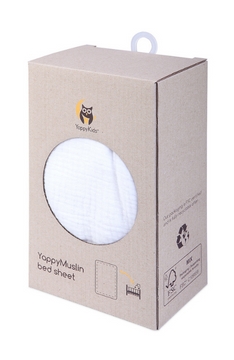 YappyWhite Muslin voodilina 120*60