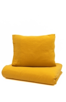 YappyMuslin Mustard voodipesu 150x200 / 50x60 cm
